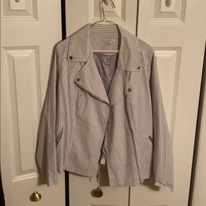 Women’s plus size pinstripe jacket